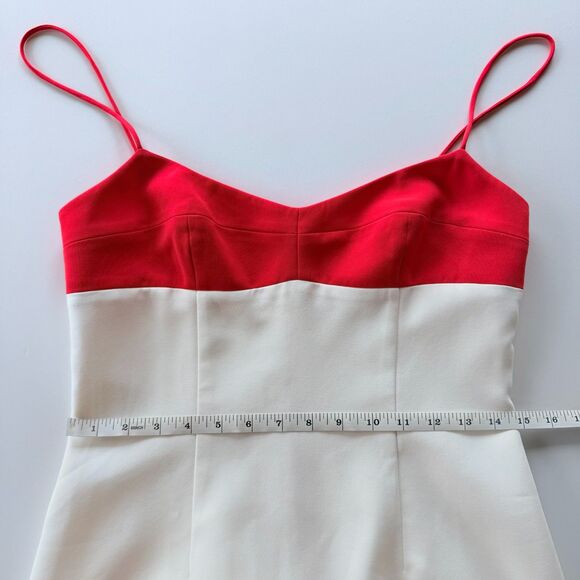 NWOT Amanda Uprichard Lawrence Colorblock Maxi Dress in White & Crimson Red Sz S - Picture 11 of 11